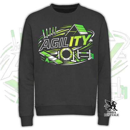 PURE AGILITY Sweatshirt - GREEN print - Crew neck, Unisex, in many colors! - from XS to 3XL
