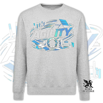PURE AGILITY Sweatshirt - BLUE print - Crew neck, Unisex, in many colors! - from XS to 3XL