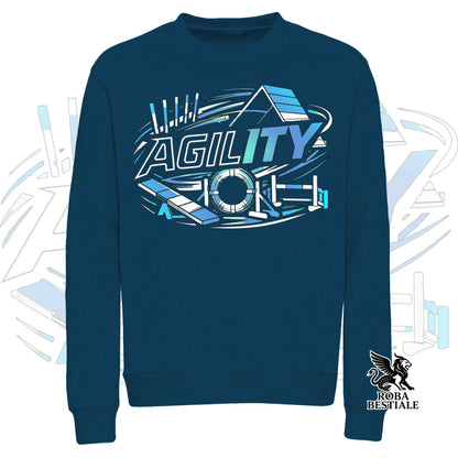 PURE AGILITY Sweatshirt - BLUE print - Crew neck, Unisex, in many colors! - from XS to 3XL