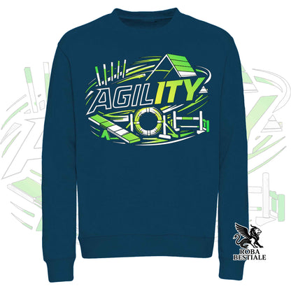 PURE AGILITY Sweatshirt - GREEN print - Crew neck, Unisex, in many colors! - from XS to 3XL
