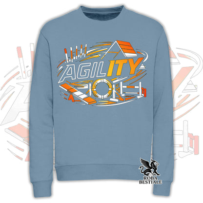 PURE AGILITY Sweatshirt - ORANGE Print - Crew Neck, Unisex, many colors! - from XS to 3XL