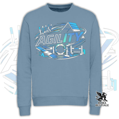PURE AGILITY Sweatshirt - BLUE print - Crew neck, Unisex, in many colors! - from XS to 3XL