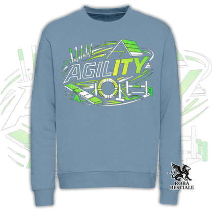 PURE AGILITY Sweatshirt - GREEN print - Crew neck, Unisex, in many colors! - from XS to 3XL
