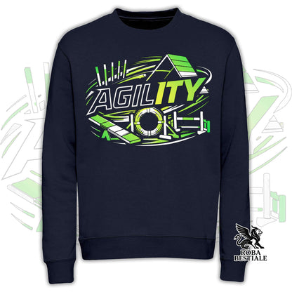 PURE AGILITY Sweatshirt - GREEN print - Crew neck, Unisex, in many colors! - from XS to 3XL