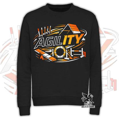 PURE AGILITY Sweatshirt - ORANGE Print - Crew Neck, Unisex, many colors! - from XS to 3XL