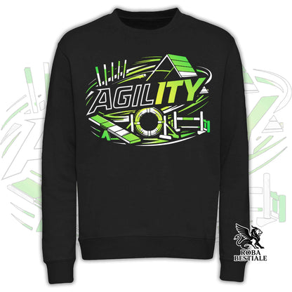 PURE AGILITY Sweatshirt - GREEN print - Crew neck, Unisex, in many colors! - from XS to 3XL