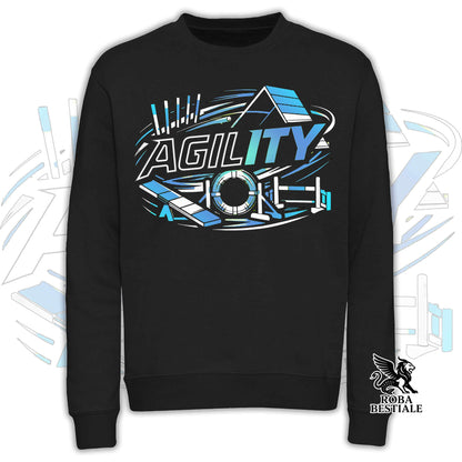 PURE AGILITY Sweatshirt - BLUE print - Crew neck, Unisex, in many colors! - from XS to 3XL