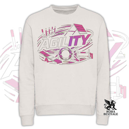 Felpa PURE AGILITY - Stampa ROSA - Girocollo, Unisex, in tanti colori! - dalla XS alla 3XL