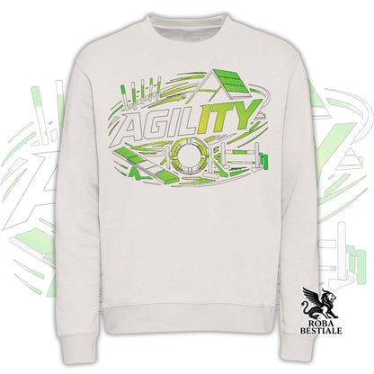 PURE AGILITY Sweatshirt - GREEN print - Crew neck, Unisex, in many colors! - from XS to 3XL