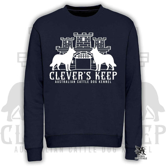 Felpa CLEVER'S KEEP - Stampa BIANCA - Girocollo, Unisex, in tanti colori! - dalla XS alla 3XL