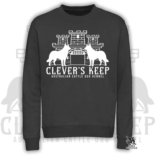 Felpa CLEVER'S KEEP - Stampa BIANCA - Girocollo, Unisex, in tanti colori! - dalla XS alla 3XL