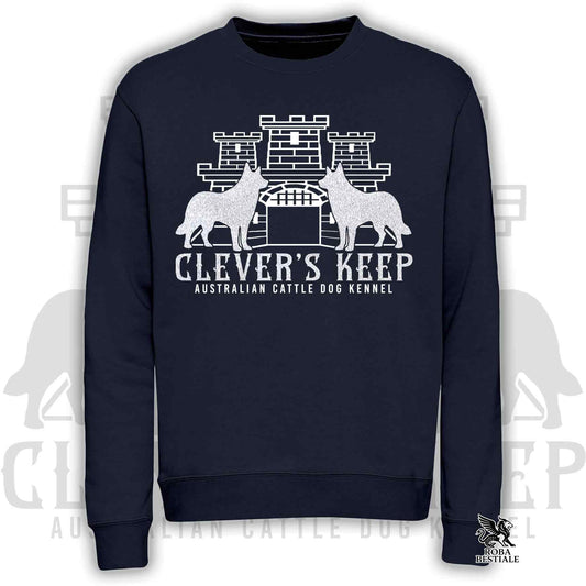 Felpa CLEVER'S KEEP - Dettagli GLITTER BIANCO - Girocollo, Unisex, in tanti colori! - dalla XS alla 3XL