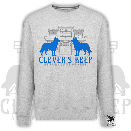 Felpa CLEVER'S KEEP - dettagli NEON BLUE - Girocollo, Unisex, in tanti colori! - dalla XS alla 3XL
