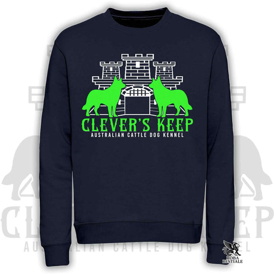 Felpa CLEVER'S KEEP - dettagli NEON GREEN - Girocollo, Unisex, in tanti colori! - dalla XS alla 3XL