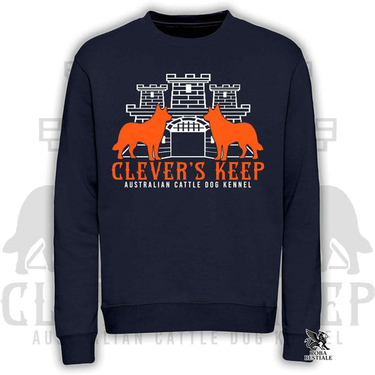 Felpa CLEVER'S KEEP - dettagli NEON ORANGE - Girocollo, Unisex, in tanti colori! - dalla XS alla 3XL