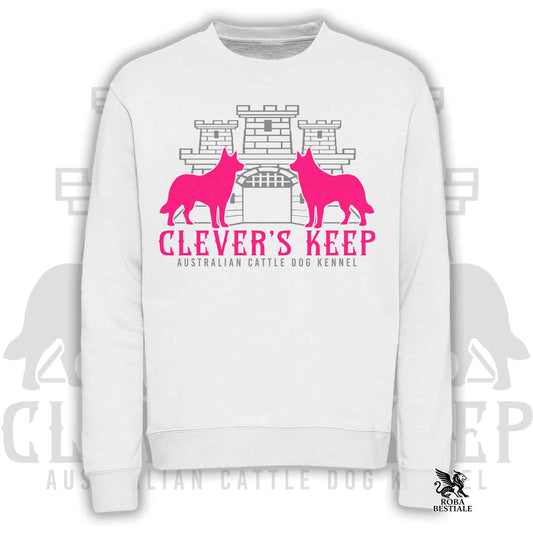 Felpa CLEVER'S KEEP - dettagli NEON PINK - Girocollo, Unisex, in tanti colori! - dalla XS alla 3XL