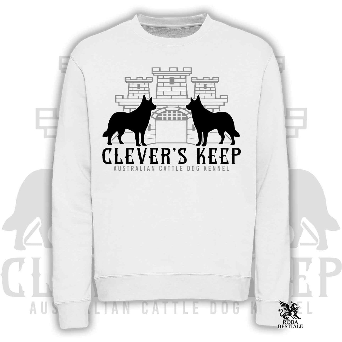 CLEVER'S KEEP Sweatshirt - BLACK print - Crew neck, Unisex, in many colors! - from XS to 3XL