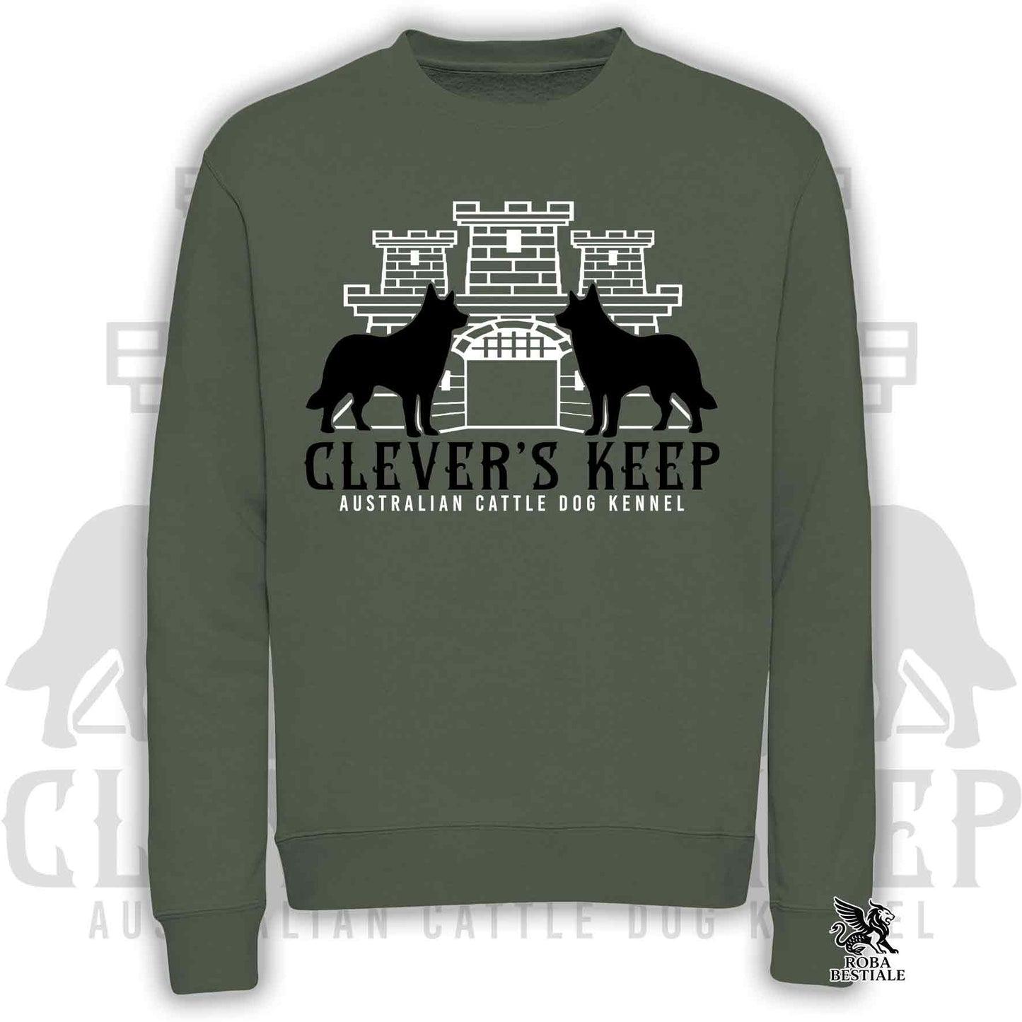 CLEVER'S KEEP Sweatshirt - BLACK print - Crew neck, Unisex, in many colors! - from XS to 3XL
