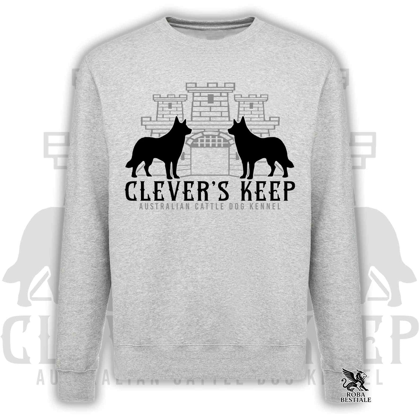 CLEVER'S KEEP Sweatshirt - BLACK print - Crew neck, Unisex, in many colors! - from XS to 3XL