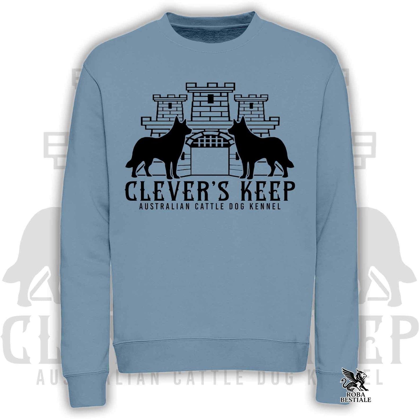 CLEVER'S KEEP Sweatshirt - BLACK print - Crew neck, Unisex, in many colors! - from XS to 3XL
