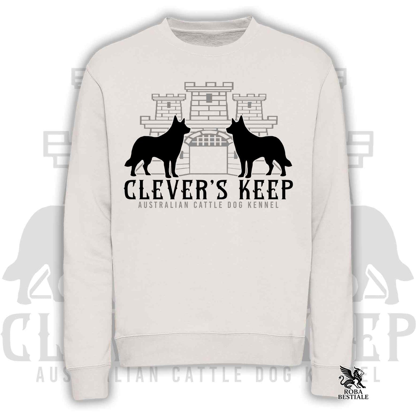 CLEVER'S KEEP Sweatshirt - BLACK print - Crew neck, Unisex, in many colors! - from XS to 3XL
