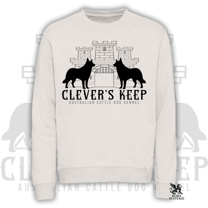 CLEVER'S KEEP Sweatshirt - BLACK print - Crew neck, Unisex, in many colors! - from XS to 3XL