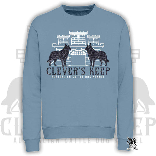 Felpa CLEVER'S KEEP - dettagli GLITTER NERO - Girocollo, Unisex, in tanti colori! - dalla XS alla 3XL