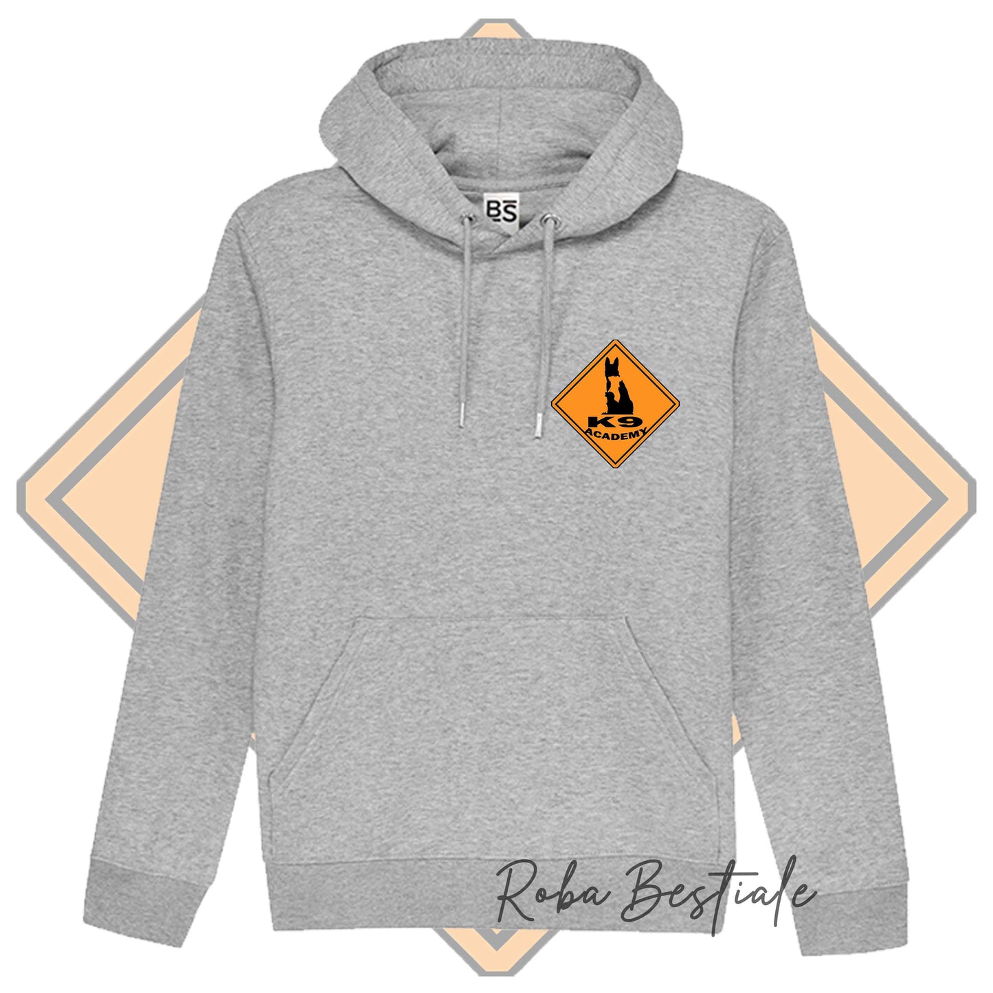Felpa Invernale K9 ACADEMY - con Cappuccio, Unisex - dalla XS alla 3XL