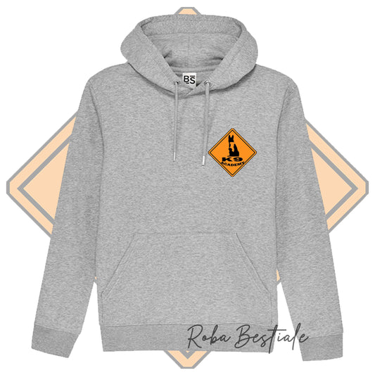 Felpa Invernale K9 ACADEMY - con Cappuccio, Unisex - dalla XS alla 3XL