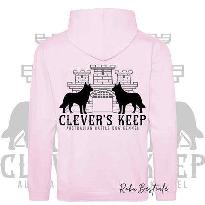 Felpa CLEVER'S KEEP Kennel - Tanti toni di ROSA! Felpata internamente, con Cappuccio - dalla XS alla 5XL