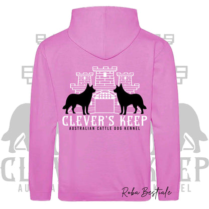 Felpa CLEVER'S KEEP Kennel - Tanti toni di ROSA! Felpata internamente, con Cappuccio - dalla XS alla 5XL