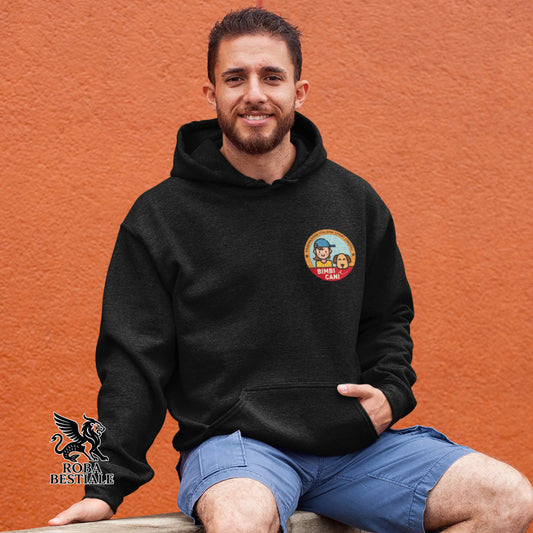 Felpa BIMBI e CANI - Invernale - Con Cappuccio e Tasconi, Unisex - dalla XS alla 5XL