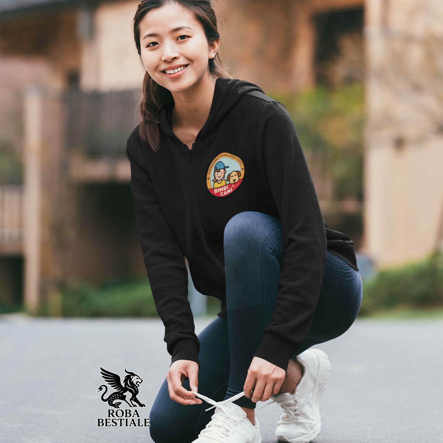 Felpa BIMBI e CANI - Invernale - Con Cappuccio e Full Zip, Uomo o Donna - dalla XS alla 5XL