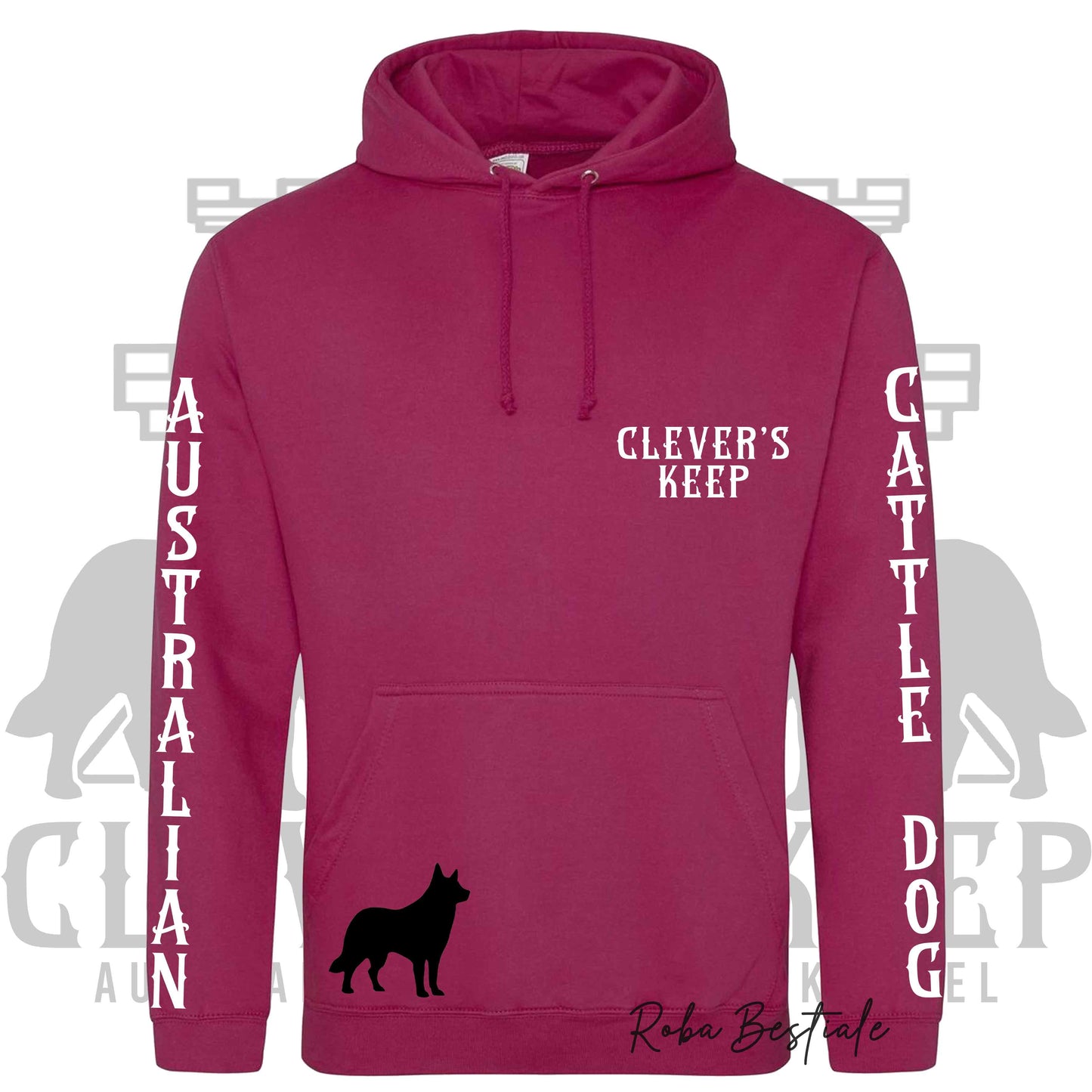 Felpa CLEVER'S KEEP Kennel - Tanti toni di ROSA! Felpata internamente, con Cappuccio - dalla XS alla 5XL