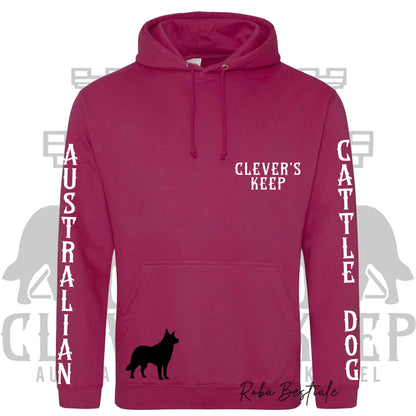 Felpa CLEVER'S KEEP Kennel - Tanti toni di ROSA! Felpata internamente, con Cappuccio - dalla XS alla 5XL