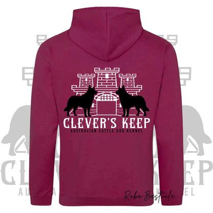Felpa CLEVER'S KEEP Kennel - Tanti toni di ROSA! Felpata internamente, con Cappuccio - dalla XS alla 5XL