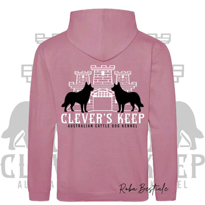 Felpa CLEVER'S KEEP Kennel - Tanti toni di ROSA! Felpata internamente, con Cappuccio - dalla XS alla 5XL