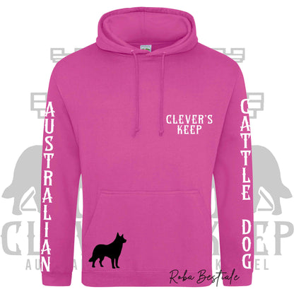 Felpa CLEVER'S KEEP Kennel - Tanti toni di ROSA! Felpata internamente, con Cappuccio - dalla XS alla 5XL