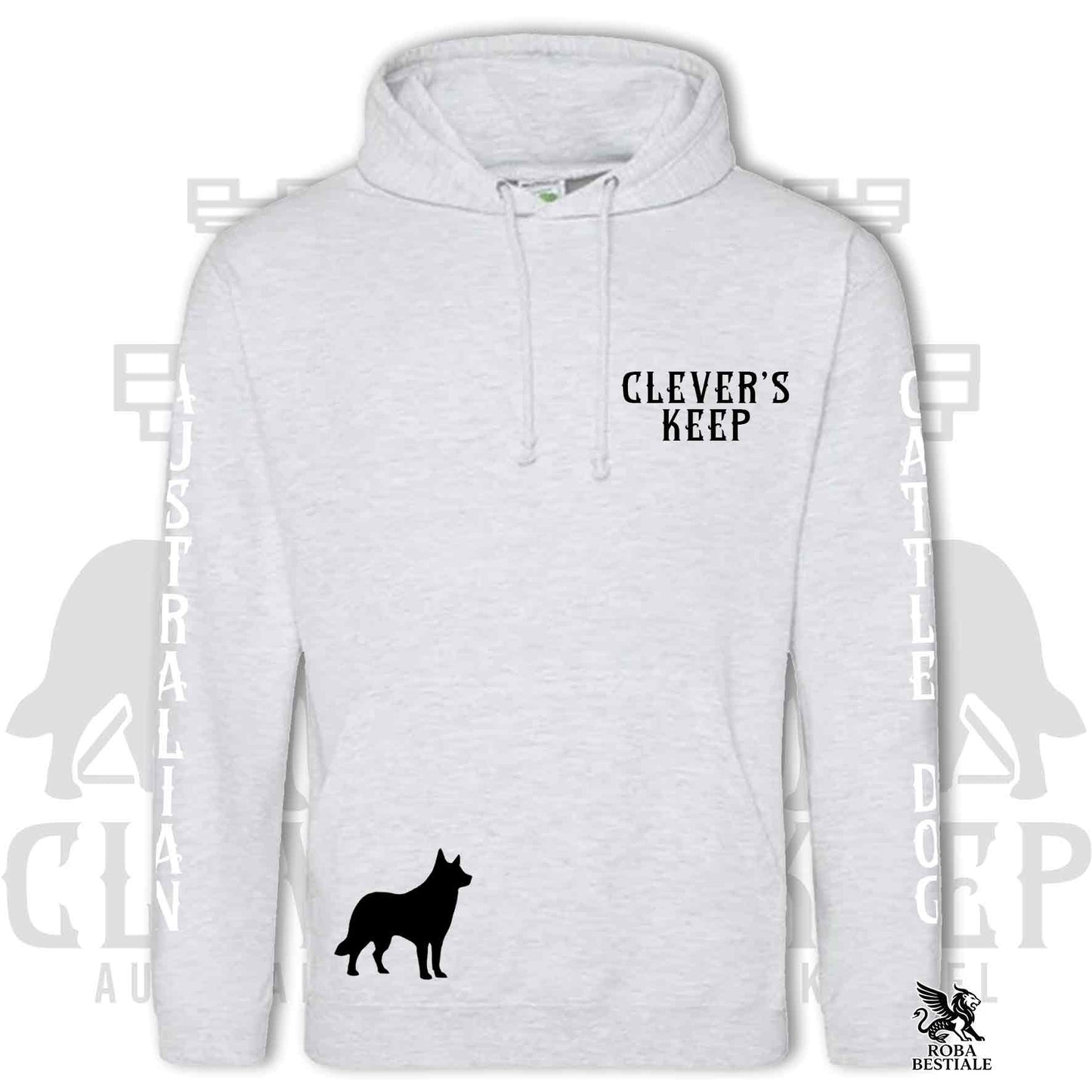 CLEVER'S KEEP Hoodie - BLACK Details - With Hood and Large Pockets, Unisex, in Many Colors! - from XS to 5XL