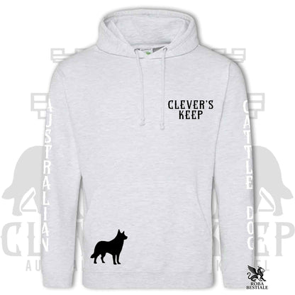 CLEVER'S KEEP Hoodie - BLACK Details - With Hood and Large Pockets, Unisex, in Many Colors! - from XS to 5XL