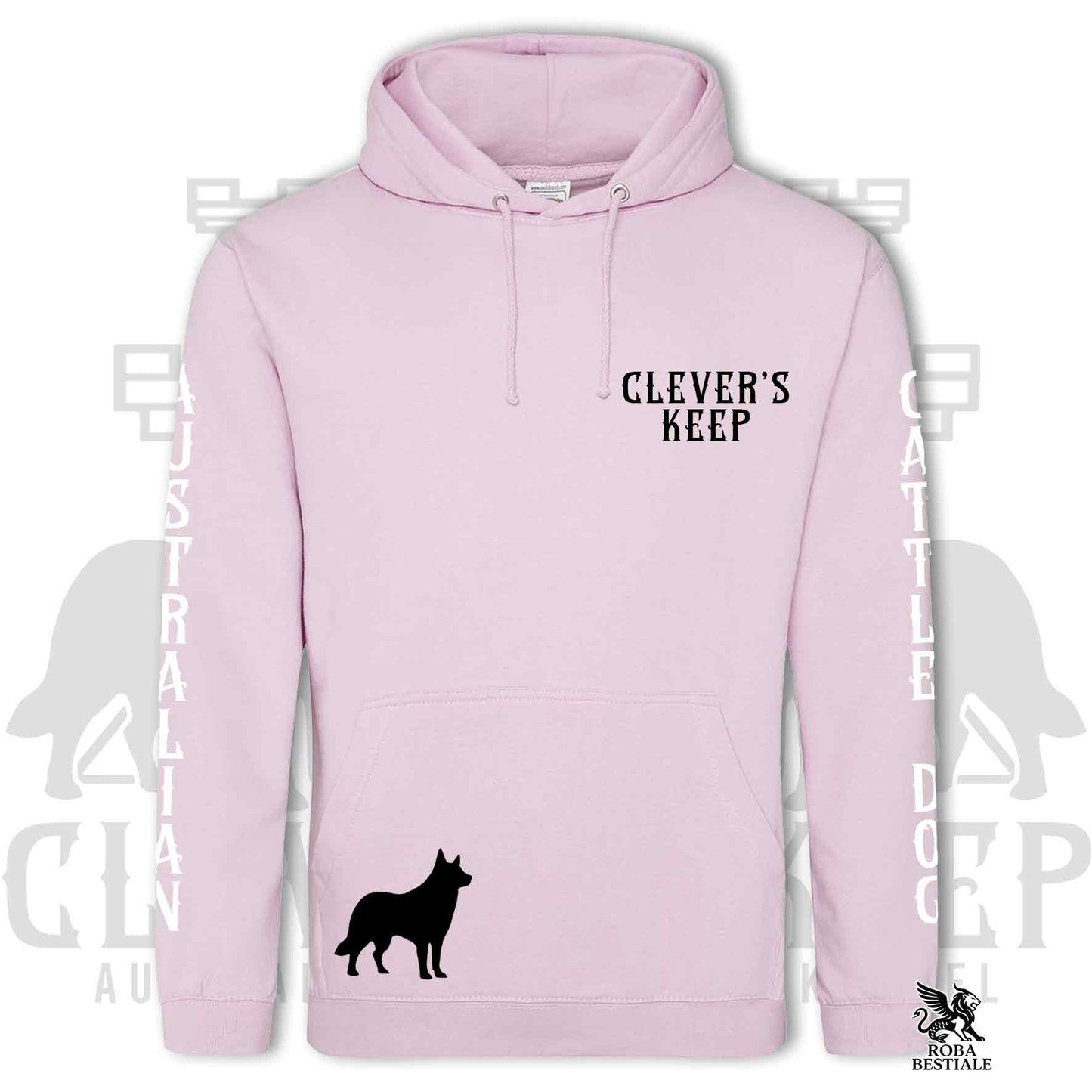 CLEVER'S KEEP Hoodie - BLACK Details - With Hood and Large Pockets, Unisex, in Many Colors! - from XS to 5XL
