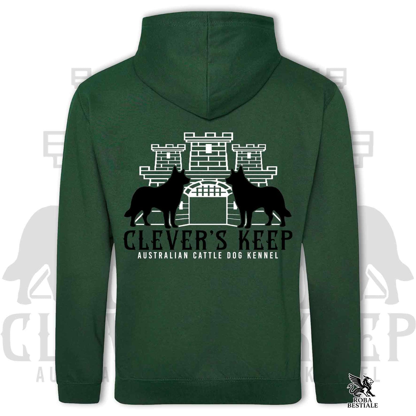 CLEVER'S KEEP Hoodie - BLACK Details - With Hood and Large Pockets, Unisex, in Many Colors! - from XS to 5XL