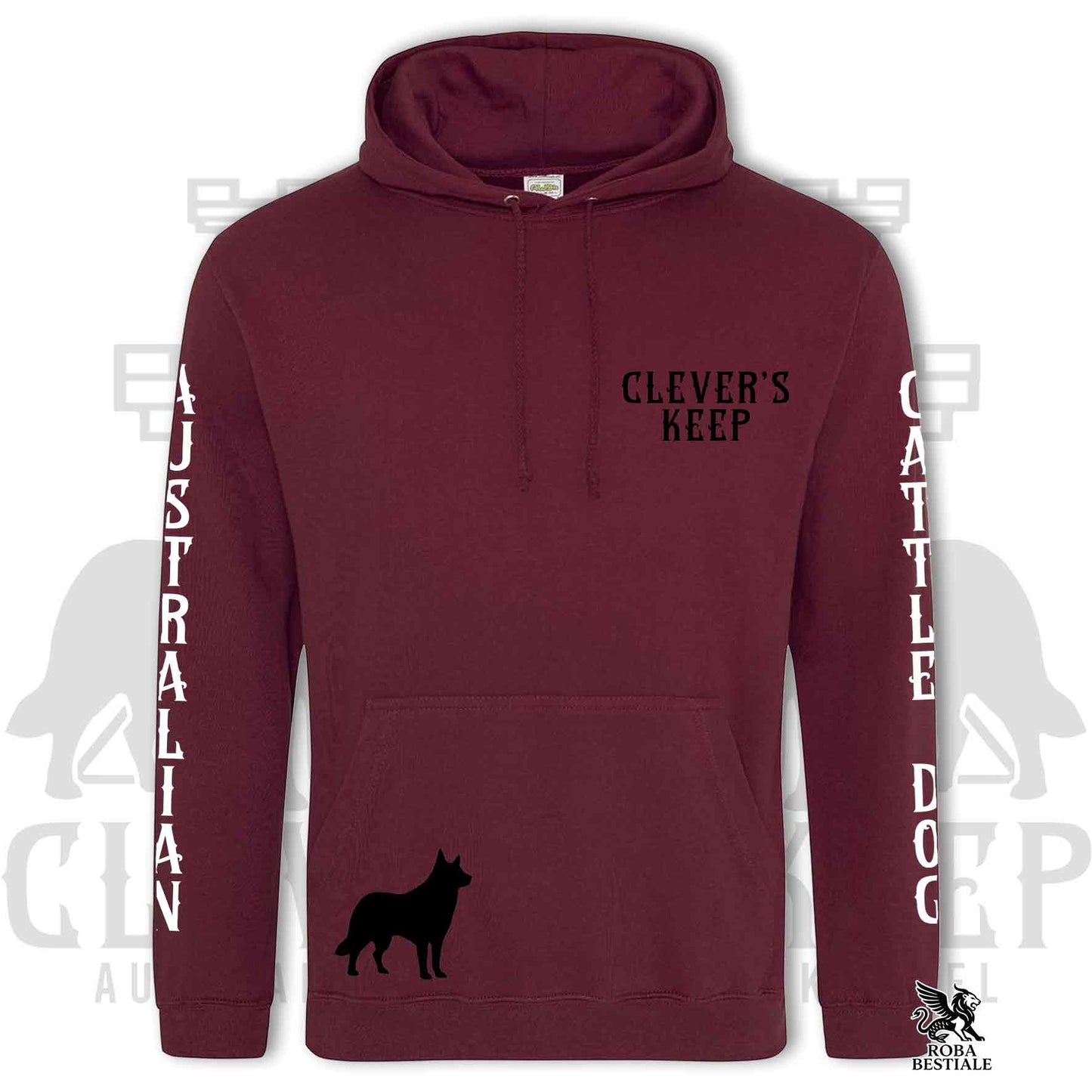 CLEVER'S KEEP Hoodie - BLACK Details - With Hood and Large Pockets, Unisex, in Many Colors! - from XS to 5XL