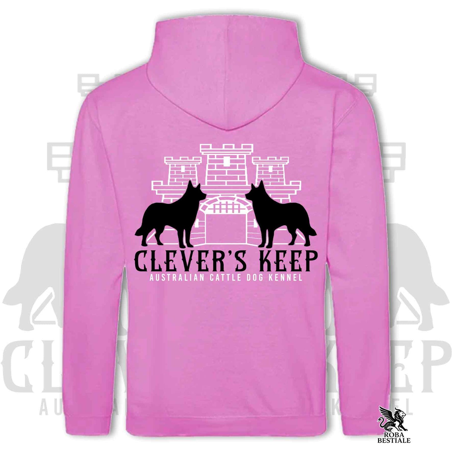 CLEVER'S KEEP Hoodie - BLACK Details - With Hood and Large Pockets, Unisex, in Many Colors! - from XS to 5XL