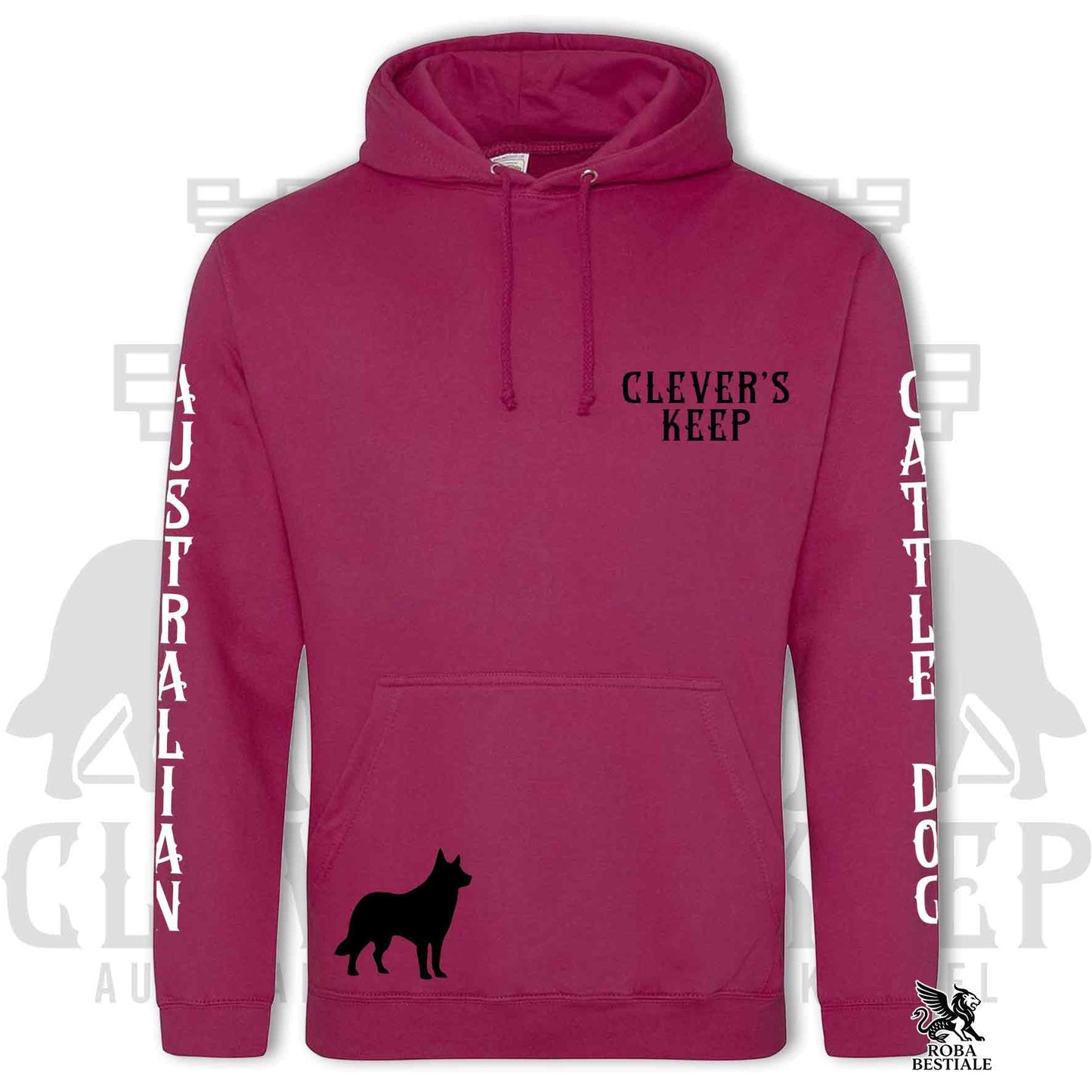 CLEVER'S KEEP Hoodie - BLACK Details - With Hood and Large Pockets, Unisex, in Many Colors! - from XS to 5XL