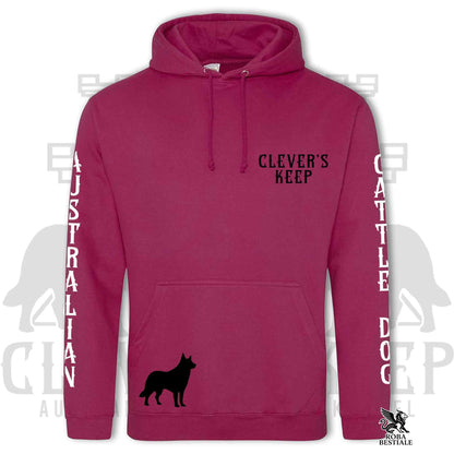 CLEVER'S KEEP Hoodie - BLACK Details - With Hood and Large Pockets, Unisex, in Many Colors! - from XS to 5XL