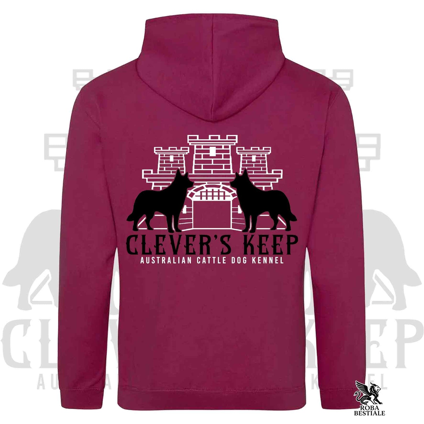 CLEVER'S KEEP Hoodie - BLACK Details - With Hood and Large Pockets, Unisex, in Many Colors! - from XS to 5XL