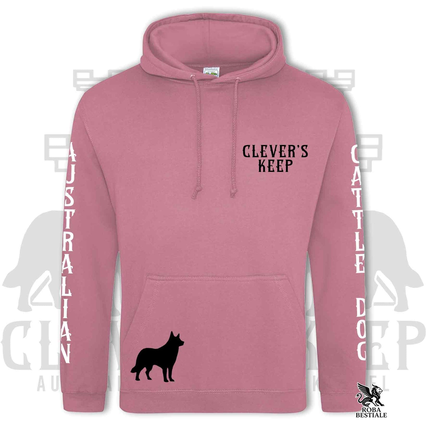 CLEVER'S KEEP Hoodie - BLACK Details - With Hood and Large Pockets, Unisex, in Many Colors! - from XS to 5XL