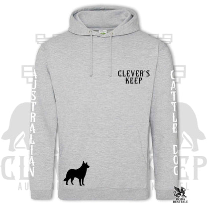 CLEVER'S KEEP Hoodie - BLACK Details - With Hood and Large Pockets, Unisex, in Many Colors! - from XS to 5XL