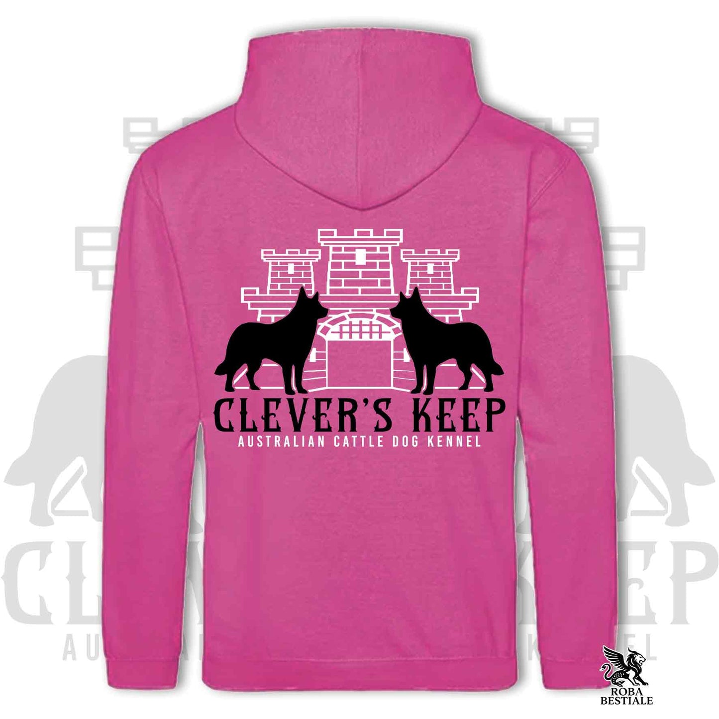 CLEVER'S KEEP Hoodie - BLACK Details - With Hood and Large Pockets, Unisex, in Many Colors! - from XS to 5XL